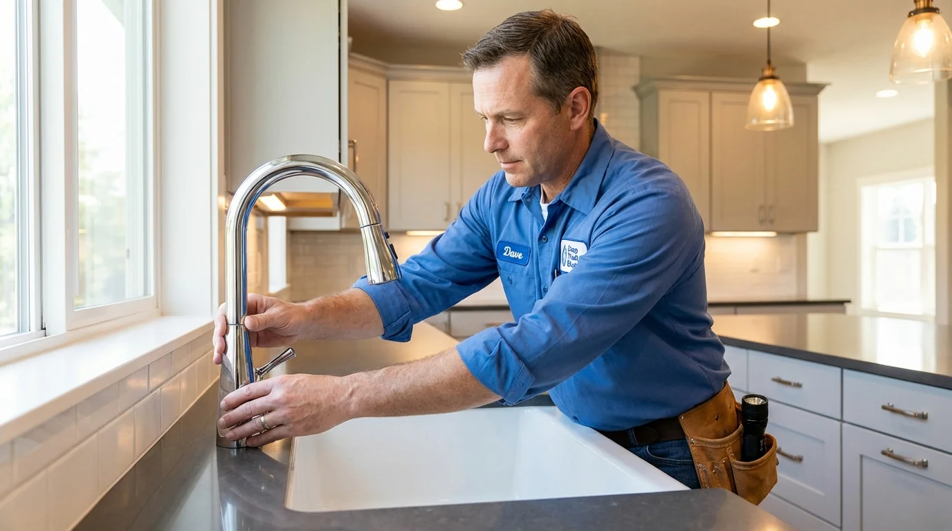 Kitchen faucet installation by Johns Plumbing LLC in Mountain Ranch